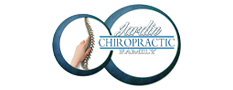 Spine model illustration beside Jardio Chiropractic Family branding