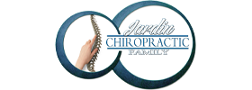 Jardio Chiropractic Family logo with spinal model