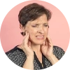 Person Touching Both Sides Of The Jaw And Neck Area